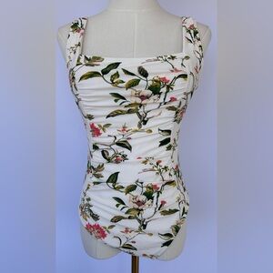 Shade &‎ Shore Women’s Shirred 1 Piece Swim Suit Tumny Control Measurements Incl